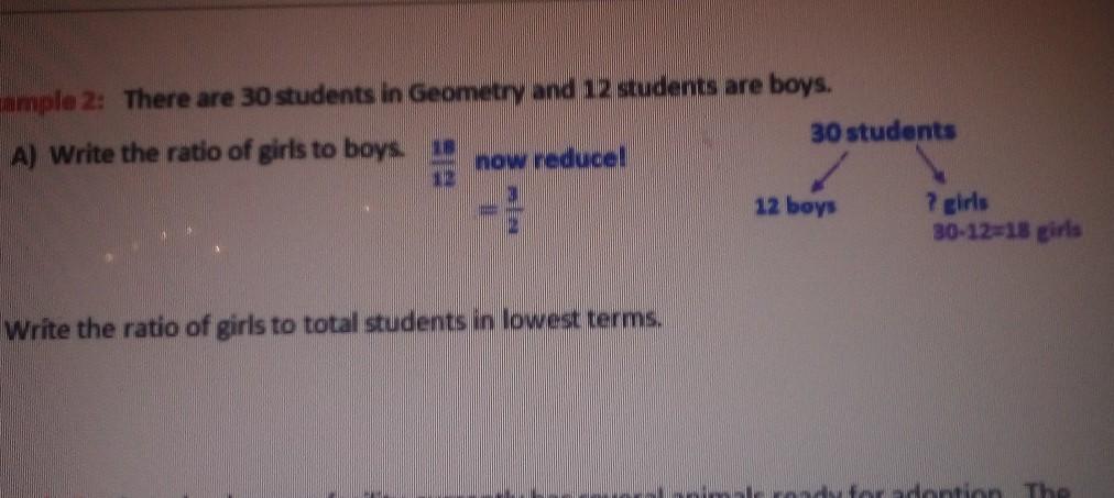 Write The Ratio Of The Girls Total Students In Lowest Terms?