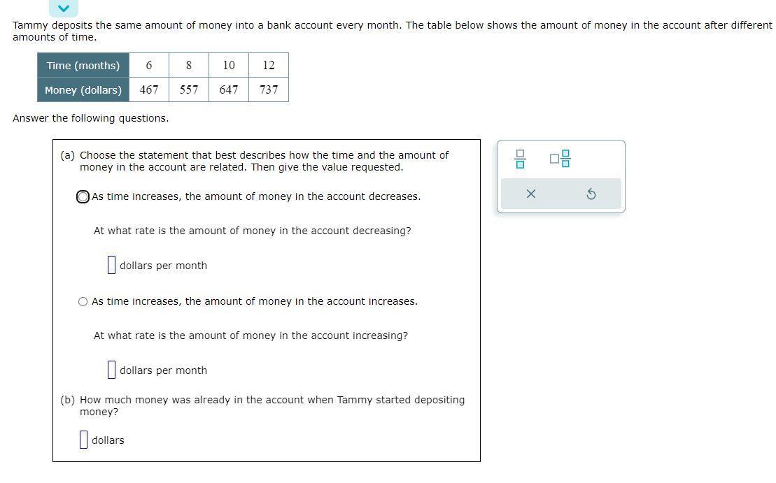 HELP Finding The Initial Amount And Rate Of Change Given A Table For A Linear Function