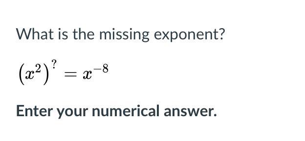 What Is The Missing Exponent? And The Numerical Answer