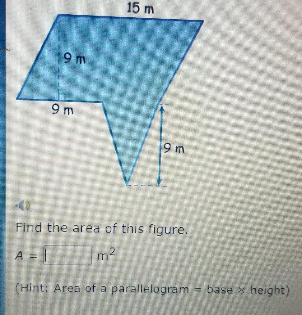 15 M 9 M 9 M 9 M Find The Area Of This Figure. I M2