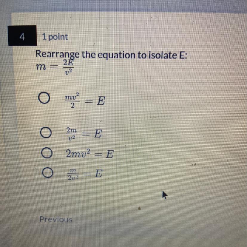 Rearrange The Equation To Isolate E:M=