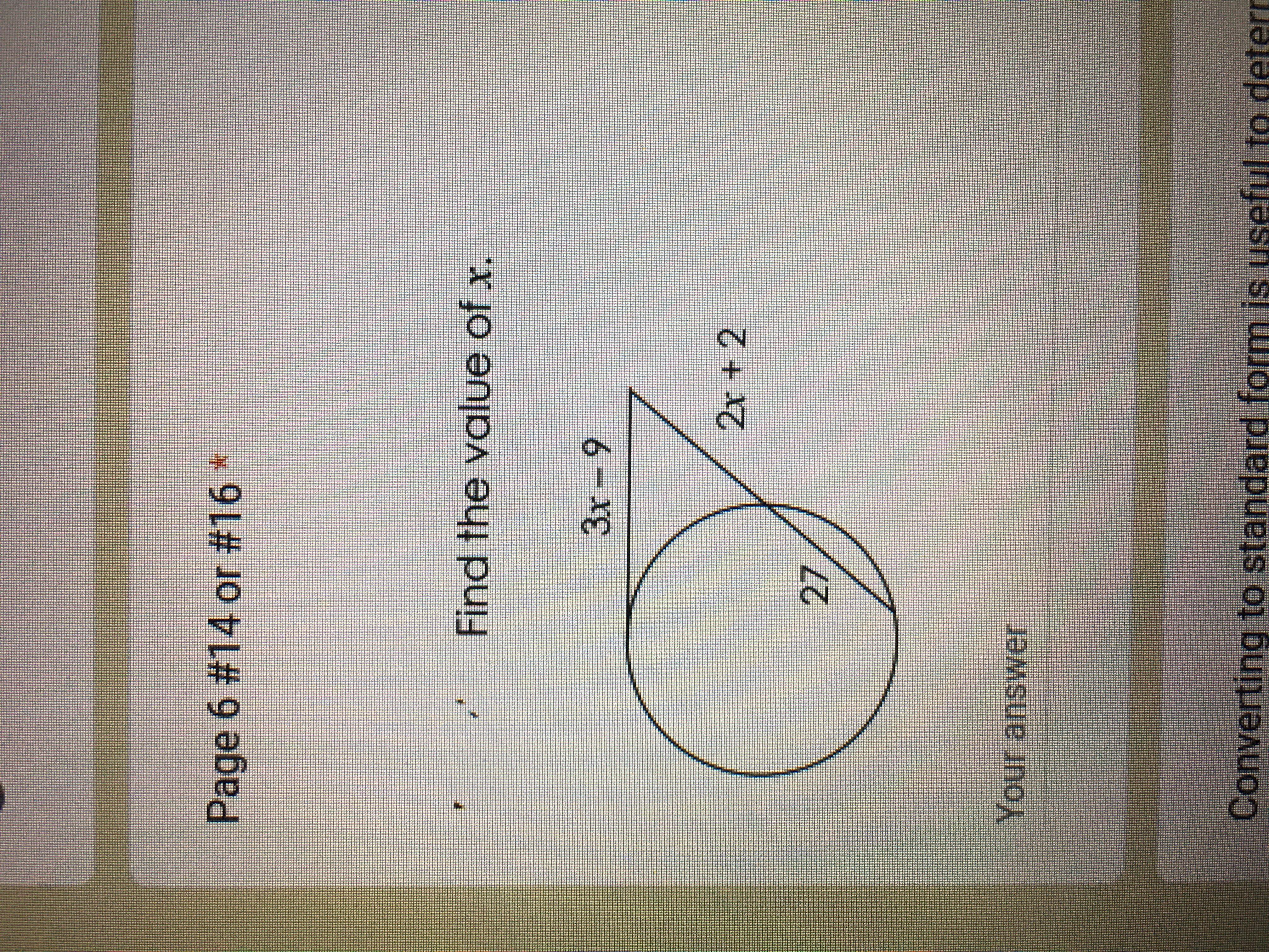 Find X . Geometry Please Help