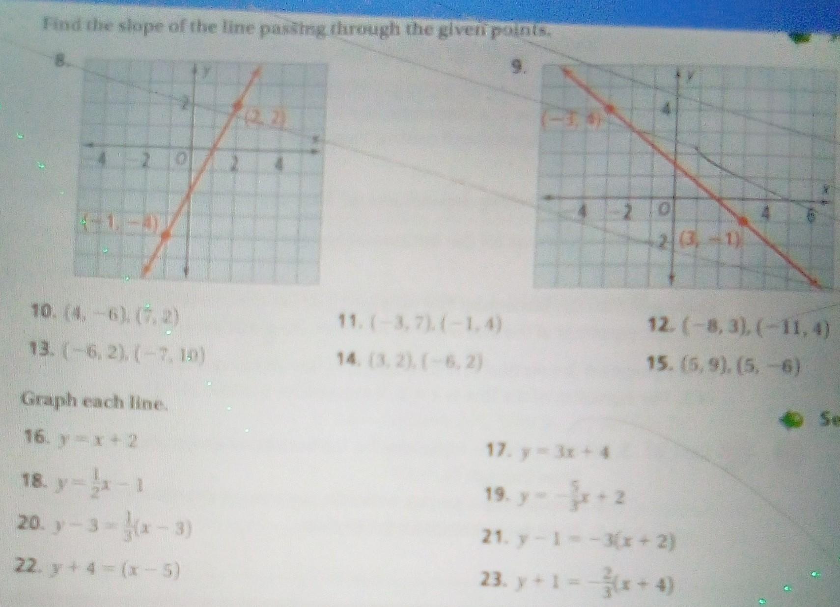 PLEASE HELP I ONLY NEED# 8,10,12,19,20 AND 22 DONE 