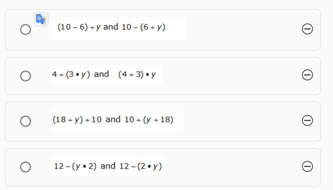 9.Which Two Expressions Are Equivalent? Plsss I Have 5 Ins To Get This Questoion Pls Elp