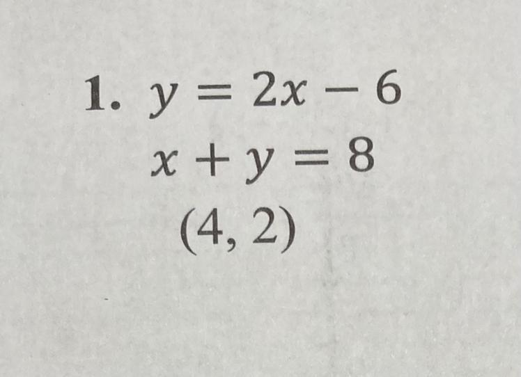 Decide Whether The Given Orderd Pair Is A Solution To The Stystem Of Equations?I Dont Know How To To