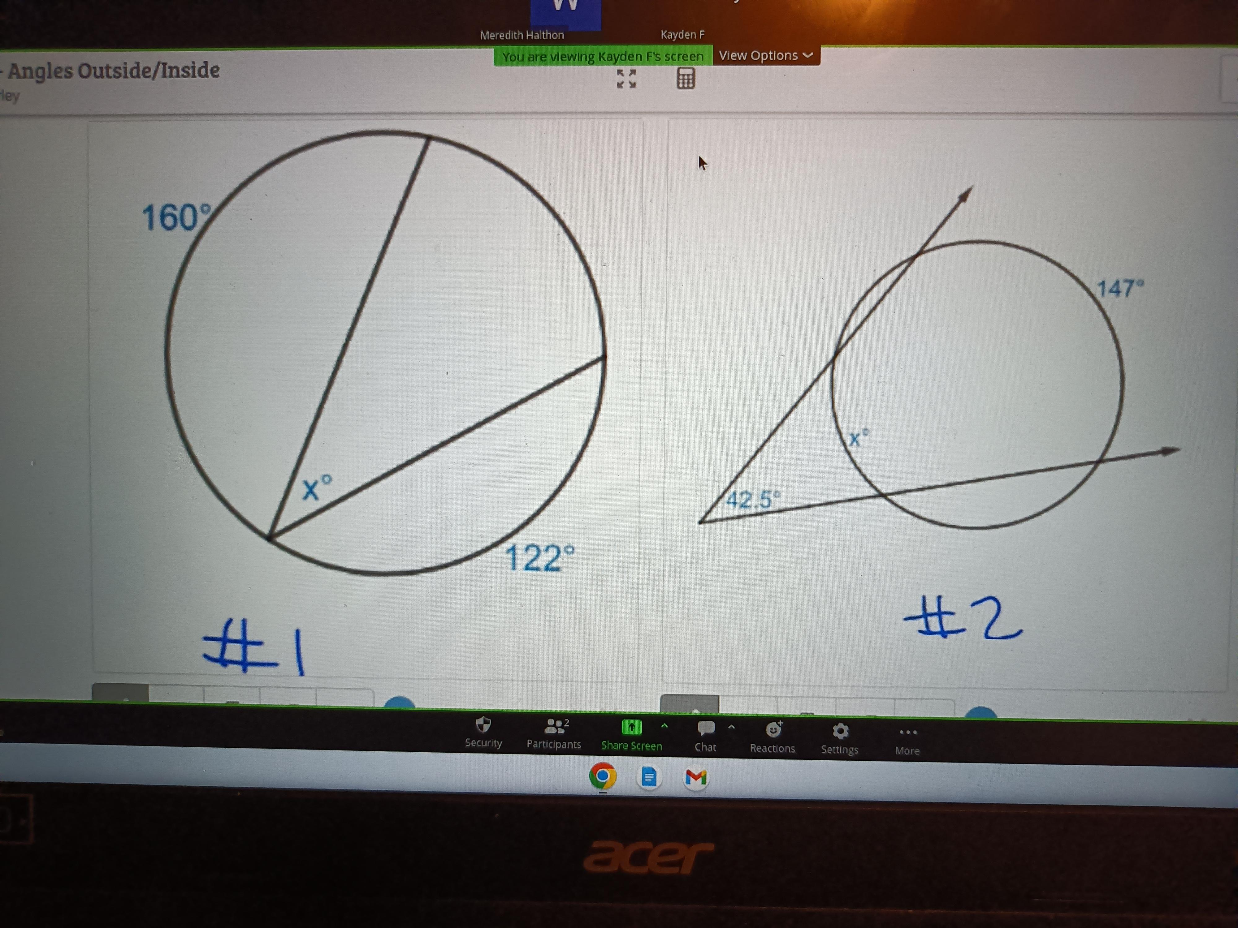 NO LINKS!! URGENT HELP PLEASE!!Find The Value Of X Of Both Circles, Please!!