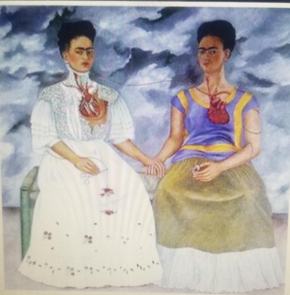 What Do The Two Frida's In The Image Above Represent?