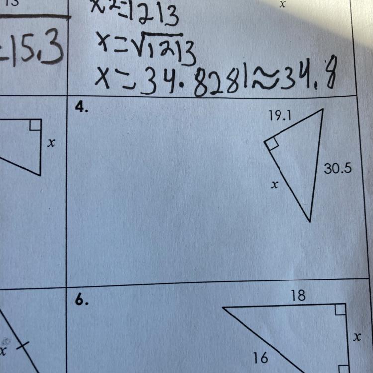 I Need Help On 4 Please It Says Find The Value Of X Round Each Answer To The Nearest Tenth