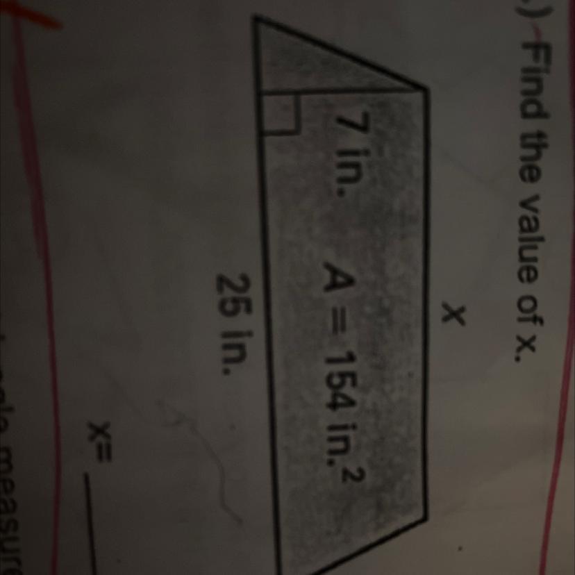 Find The Value Of X (Please Help) 