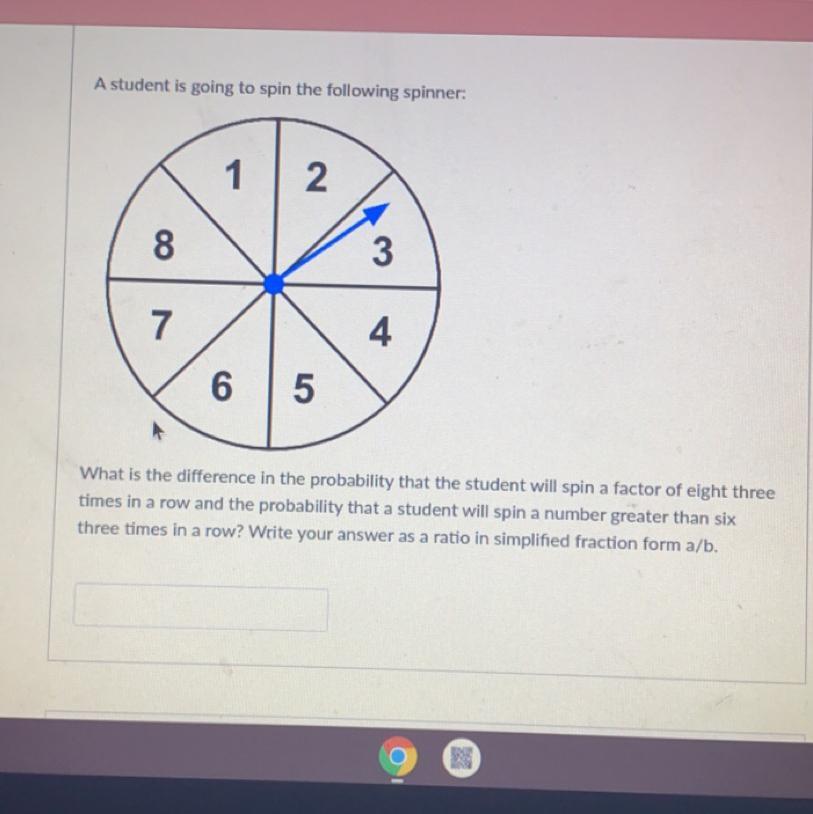 What Is The Difference In A Probability That The Student Will Spin A Factor Of 83 Times In A Row In The