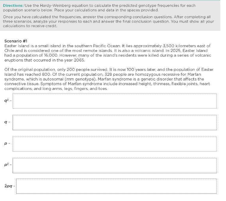 100 POINTS ASAP- Hardy Weinberg Problem, Please Solve For All Of The Frequency's!