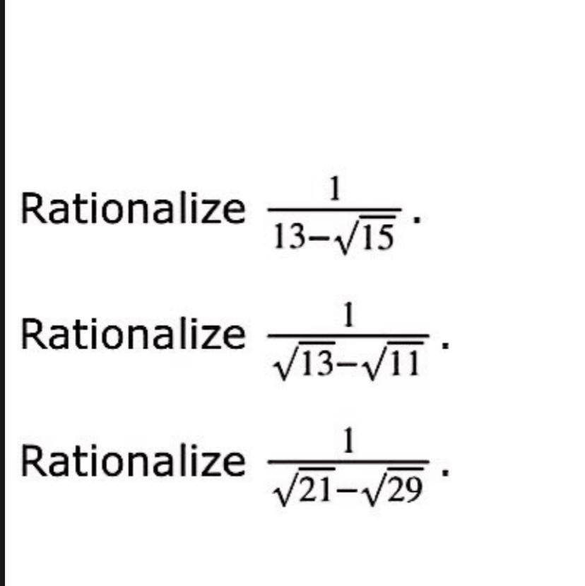 Pls Help Rationalize 