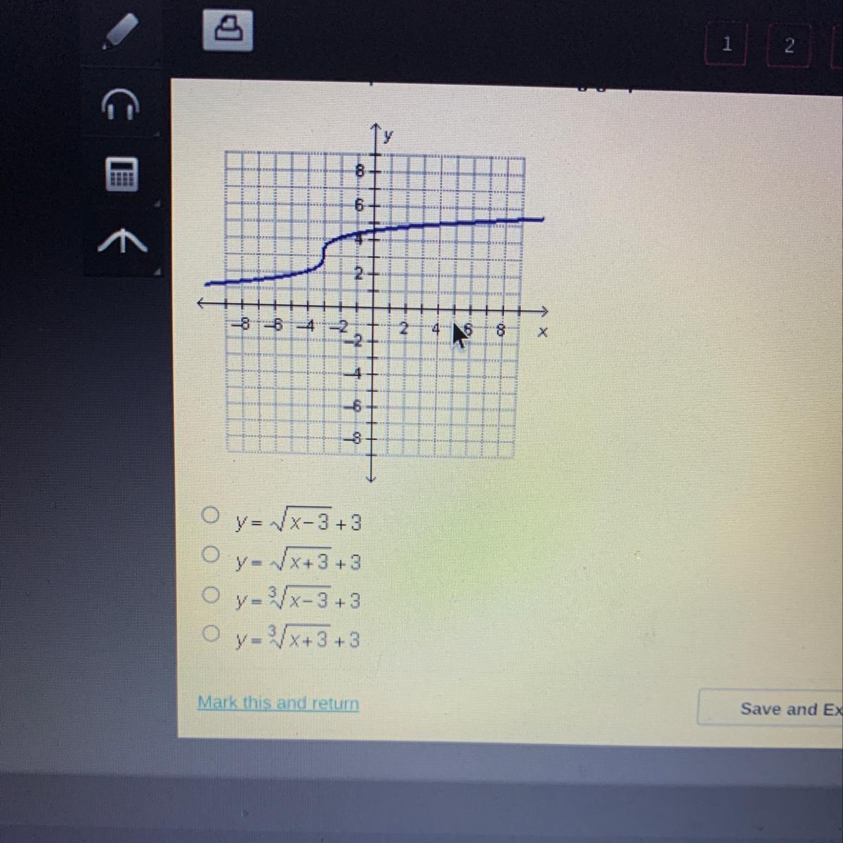 Which Function Represents The Following Graph? 