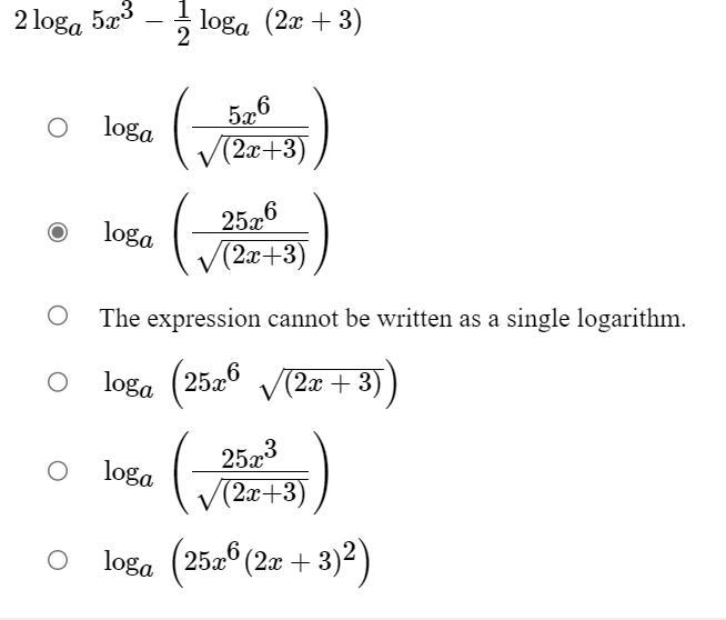 Use The Properties Of Logarithms To Write The Expression As A Single Logarithm, If Possible.