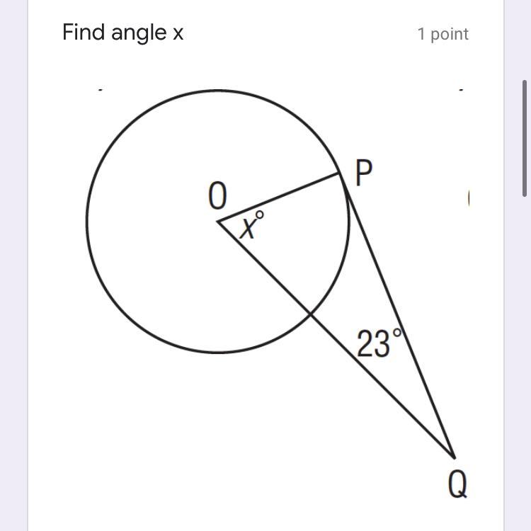 Find The Angle Of X Please 