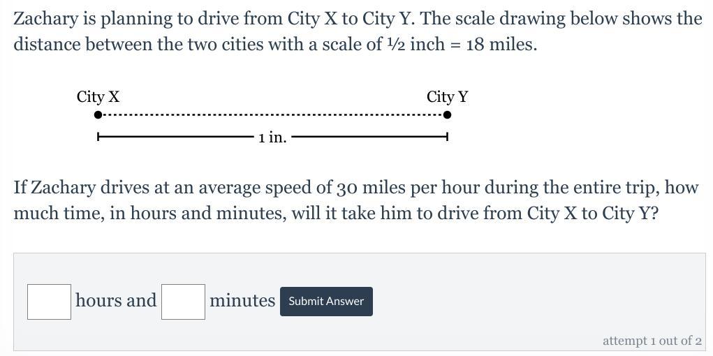 Zachary Is Planning To Drive From City X To City Y. The Scale Drawing Below Shows The Distance Between