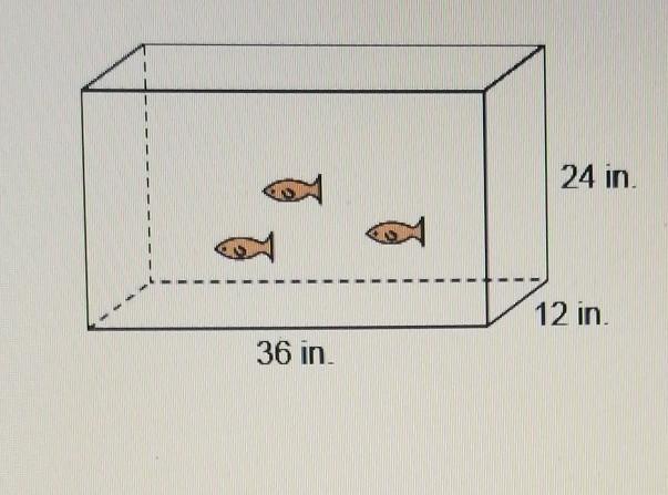 What Is The Volume Of This Aquarium?A. 288 In3B. 432 In3C. 8,364 In3D 10,368 In3