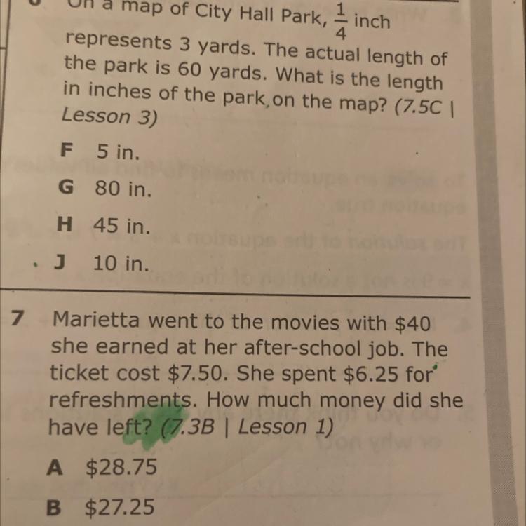 Marietta Went To The Movies With 40$ She Earned At Her After-school Job.the Ticket Cost 7.50. She Spent