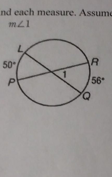 Find The Measure. Assume That Segments That Appear To Be Tangent Are Tangent. A. M Right Angle 1B. M