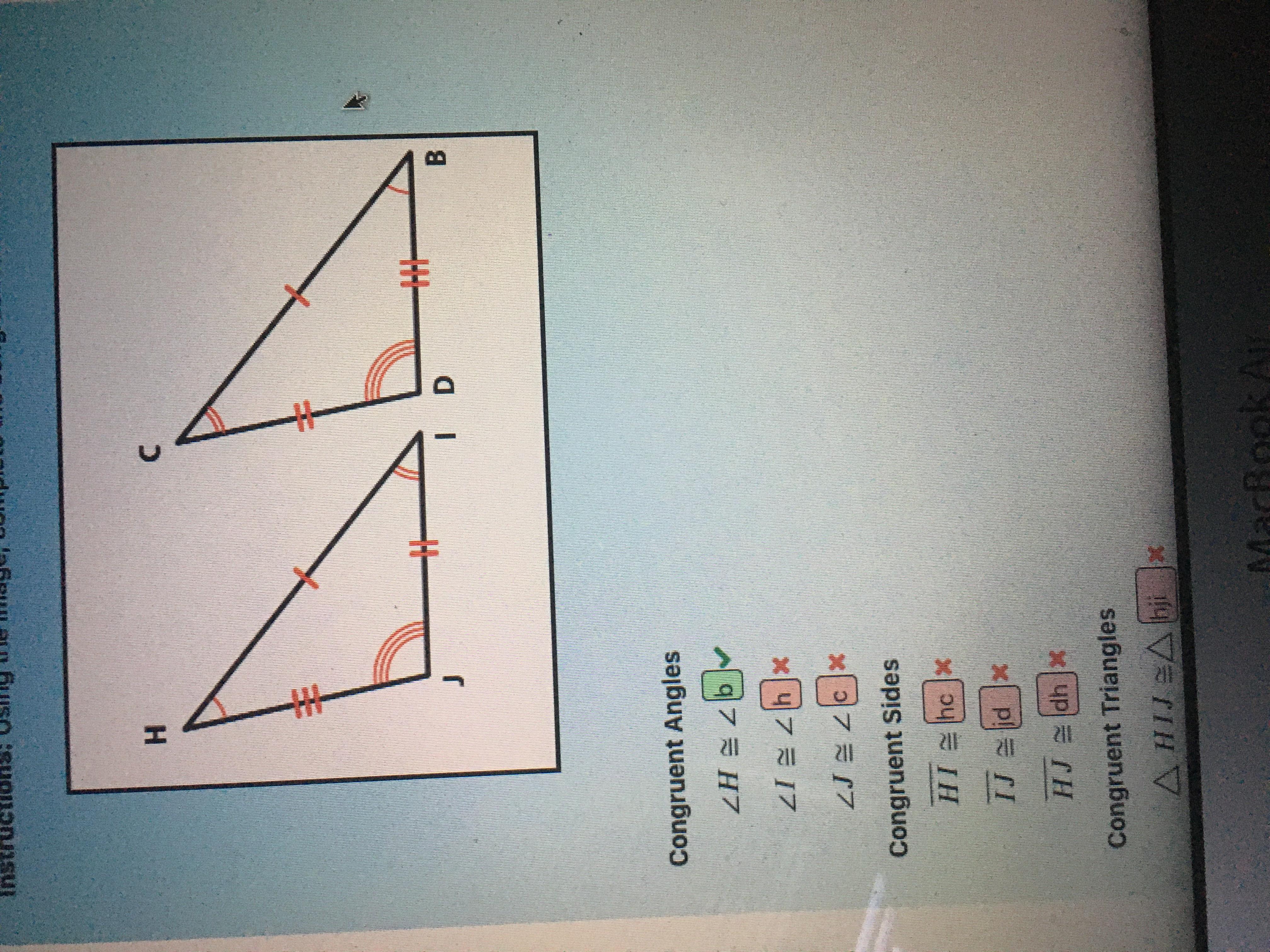 What Are The Congruent Angles And Sides???