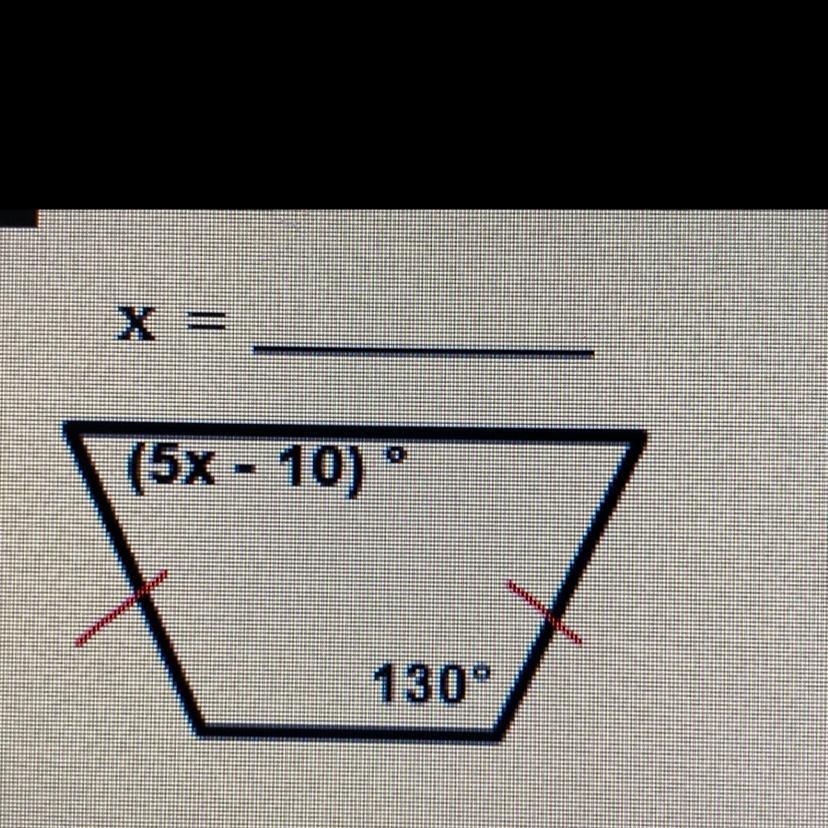X =(5x - 10)130Find X