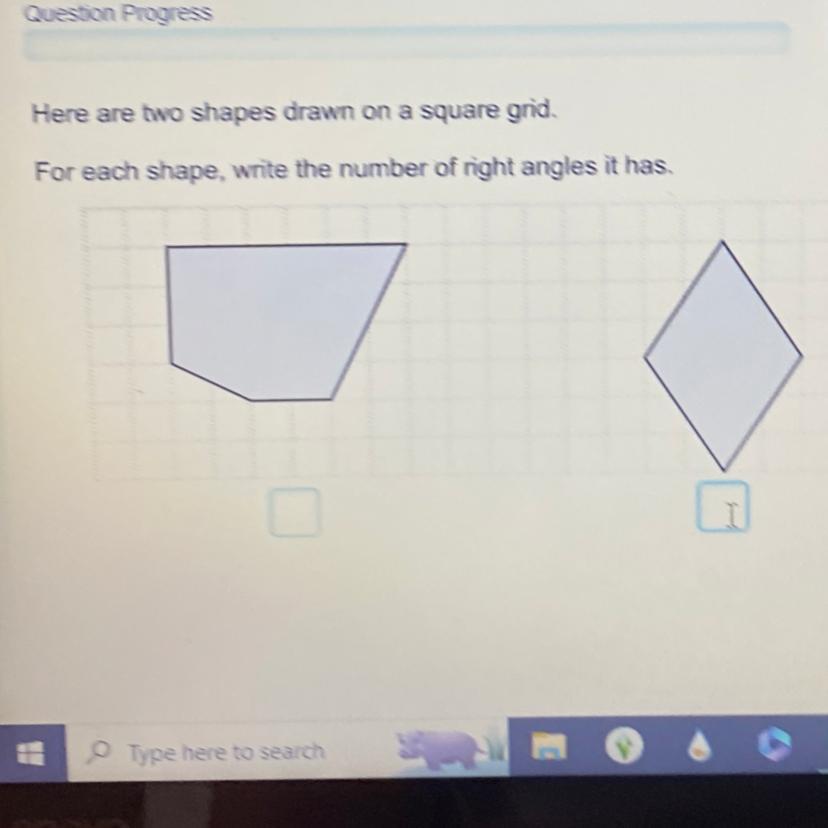 Here Are Two Shapes Drawn On A Square Grid.For Each Shape, Write The Number Of Right Angles It Has.