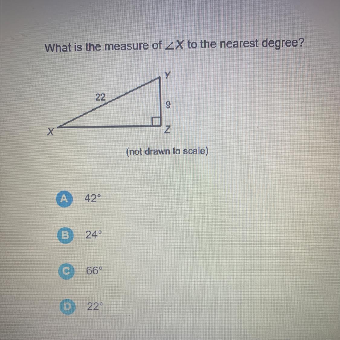 What Is The Measure Of Angle X To The Nearest Degree?