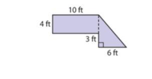 A Figure Was Created Using A Rectangle And A Triangle. Using The Dimensions Provided, To Find The Area