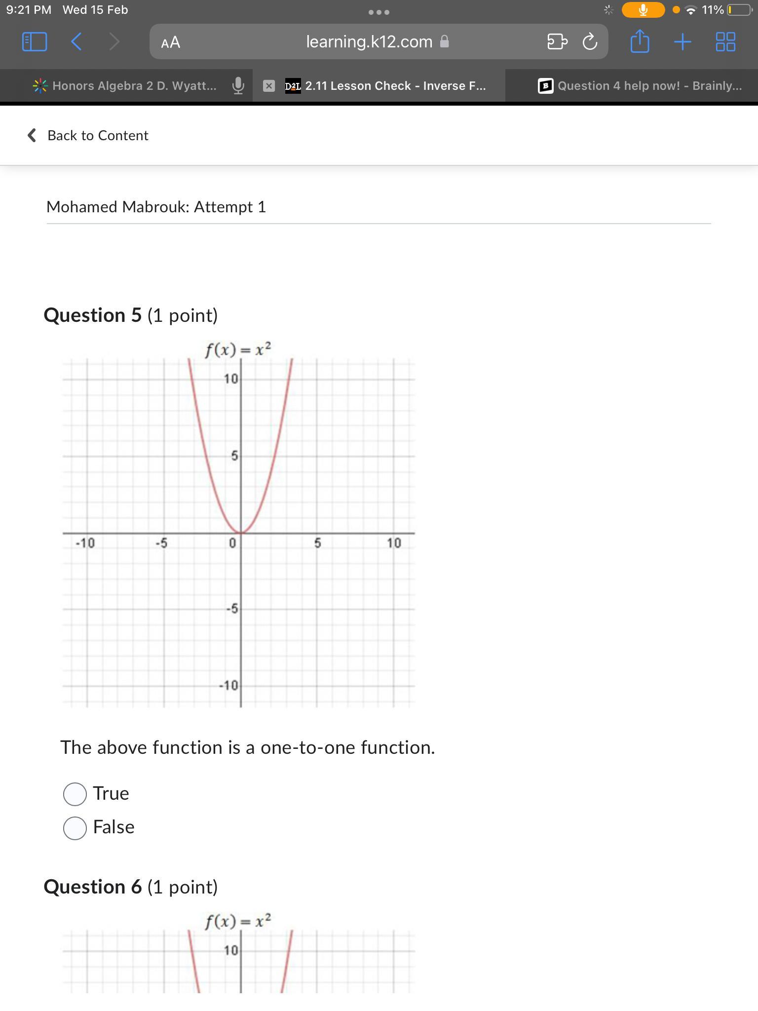 Question 5 Help ! Please And Thanks