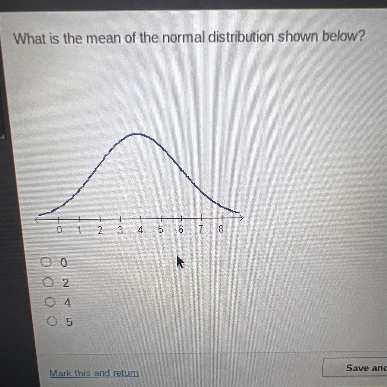 What Is The Mean Of The Normal Distribution Shown Below?