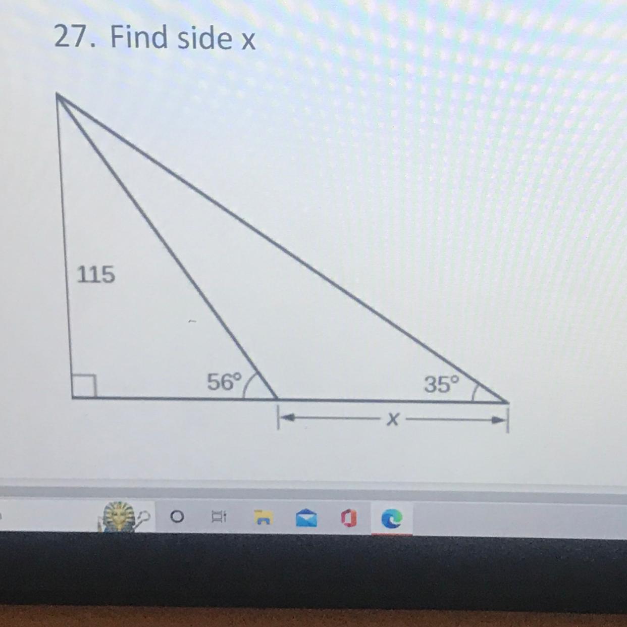 Question 27: Find Side X