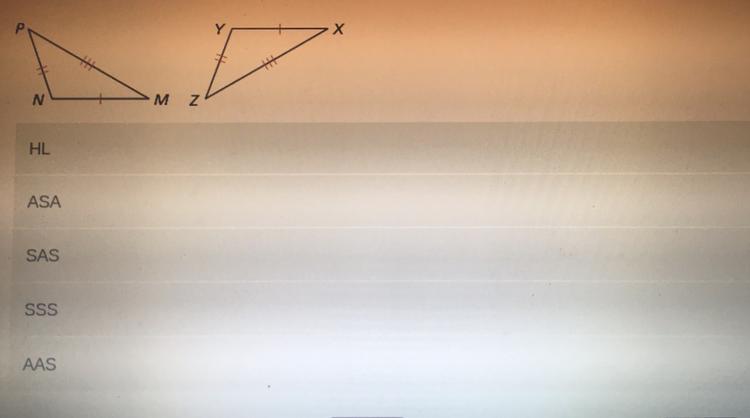 Help! Which Method Can You Use To Prove That The Triangles Are Congruent? 