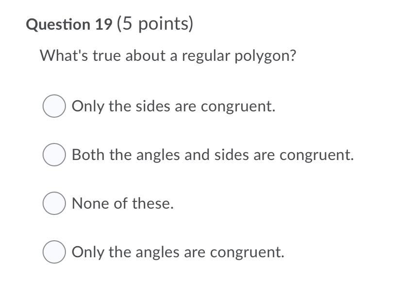 What's True About A Regular Polygon?