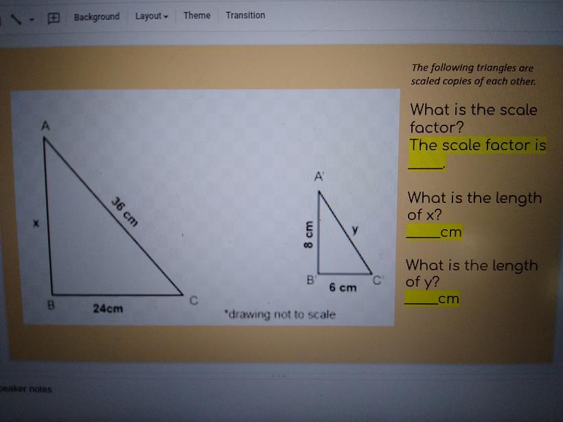 The Following Triangles Are Scaled Copies Of Each Other. What Is The Scale Factor? The Scale Factor Is?