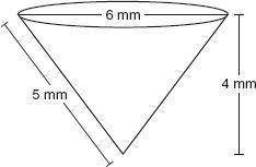 Which Is Closest To The Surface Area Of A Cone With Dimensions As Shown?A. 113 Mm2B. 75 Mm2C. 66 Mm2D.