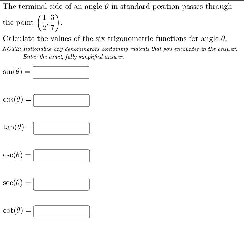 Rationalize Any Denominators Containing Radicals That You Encounter In The Answer. Enter The Exact, Fully