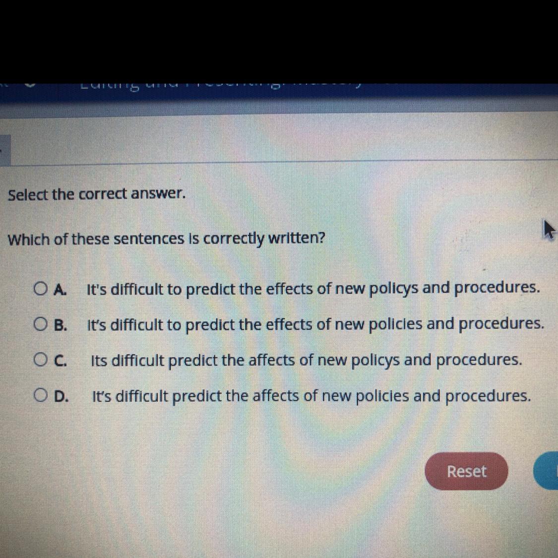 Which Of These Sentences Is Correctly Written?