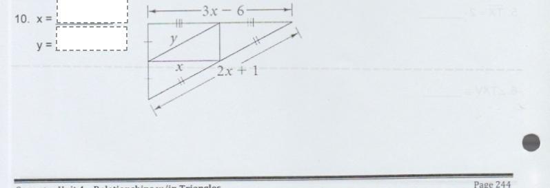 MIDSEGMENTS For Problems 7-10, Find The Value Of The Variables. Will Give Brainliest Plzz