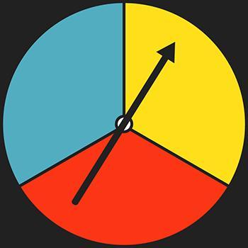 Which Table Shows The Sample Space For Spinning The Spinner Twice?spinner With 3 Equal Sections Colored