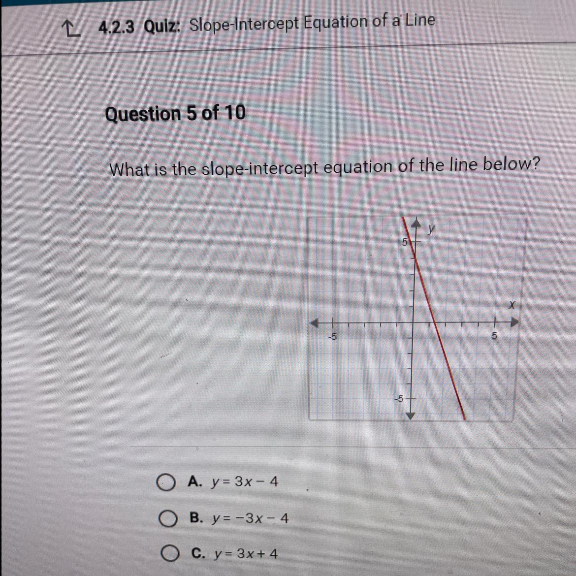 What Is The Slope-intercept Equation Of The Line Below?