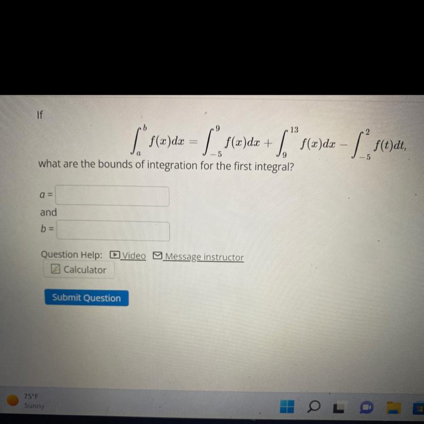 What Are The Bounds Of Integration For The First Integral ?