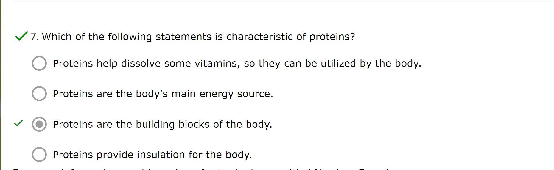 Which Of The Following Statements Is Characteristic Of Proteins?