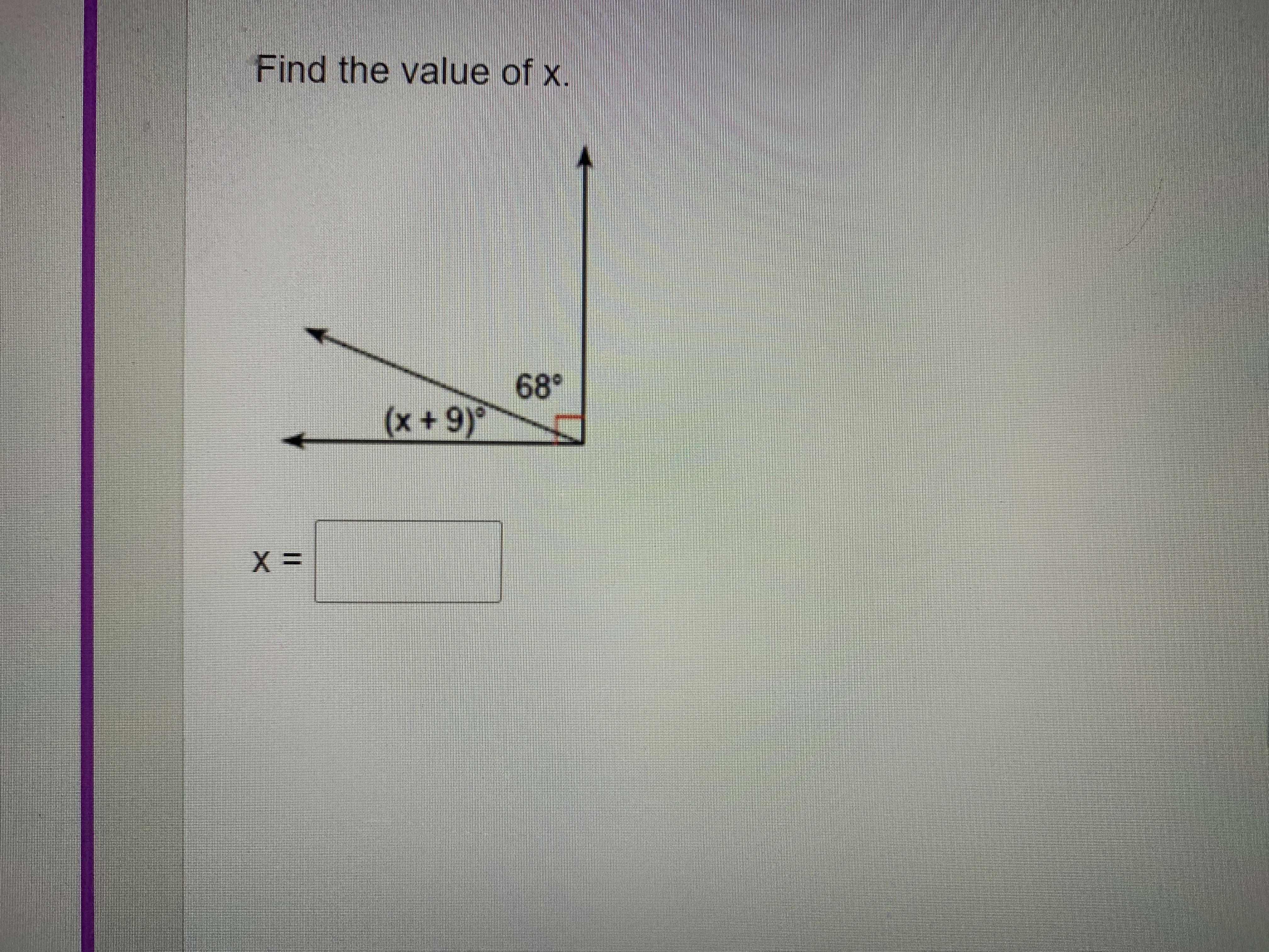 Find The Value Of X.