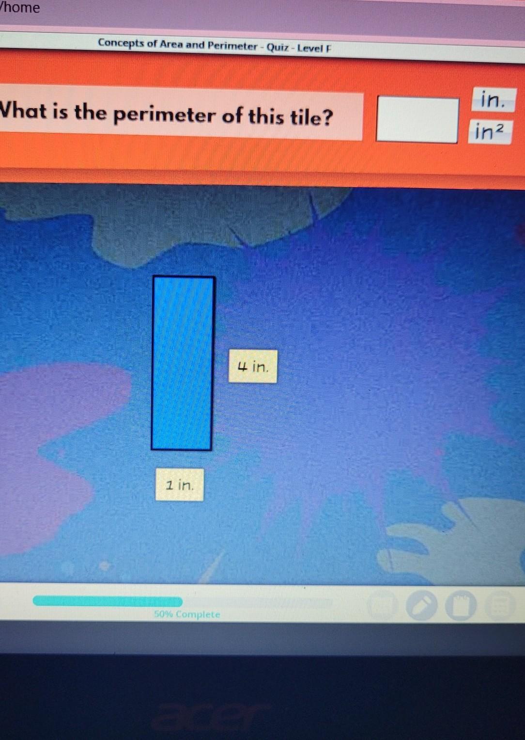 What Is The Perimeter Of This Tile? In2 N 4 In. Lin