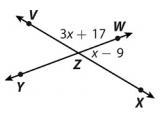 What Is The Value Of X And The Measure Of WZX, Respectively? A. X = 34 ; WZX = 43B. X = 43 ; WZX = 34C.