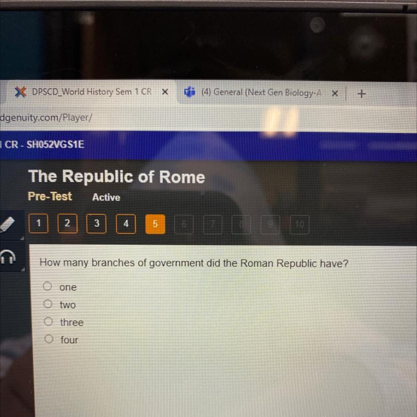 How Many Branches Of Government Did The Roman Republic Have?OneTwoThreeFour