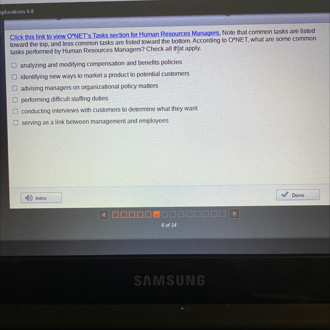 HELP PLZ WILL GIVE BRAINLIEST. Click This Link To View O*NETs Tasks Section For Human Resources Managers.