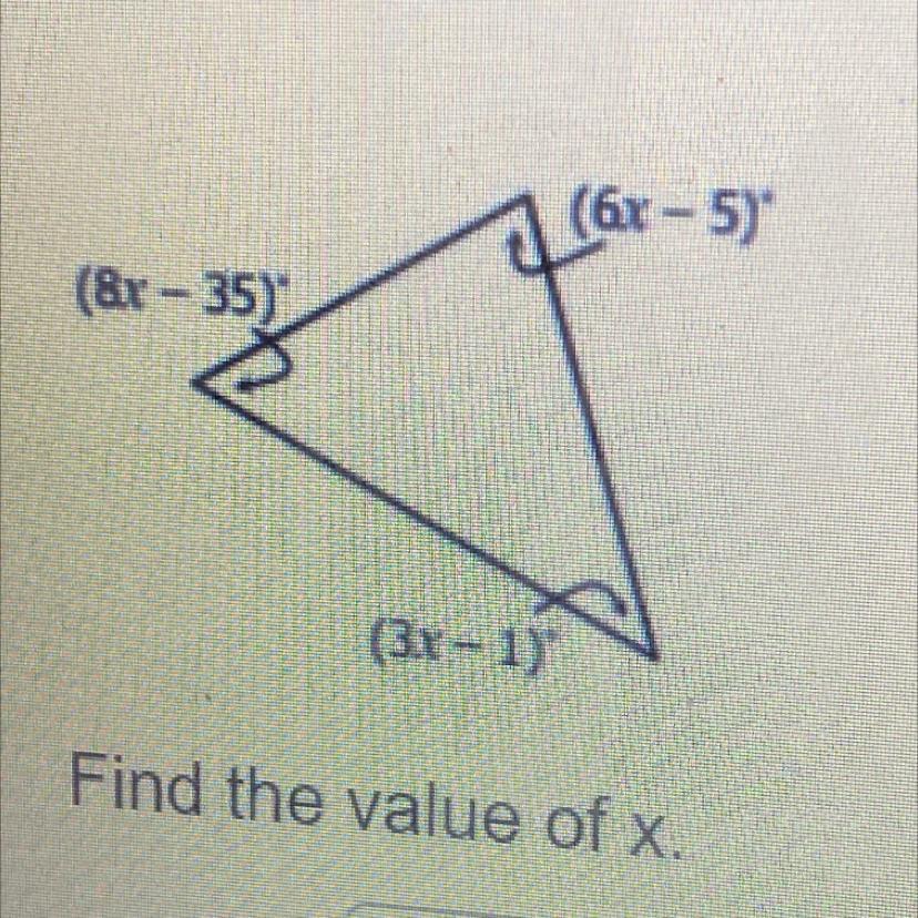 Find The Value Of X. 