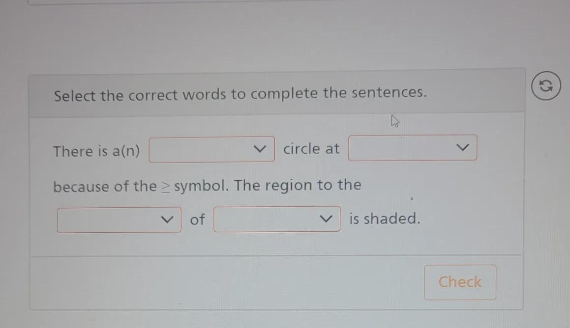 Need Help With This Problem Drop Down1: Open, Closeddrop Down2: 45, 50, 54drop Down3: Left, Rightdrop