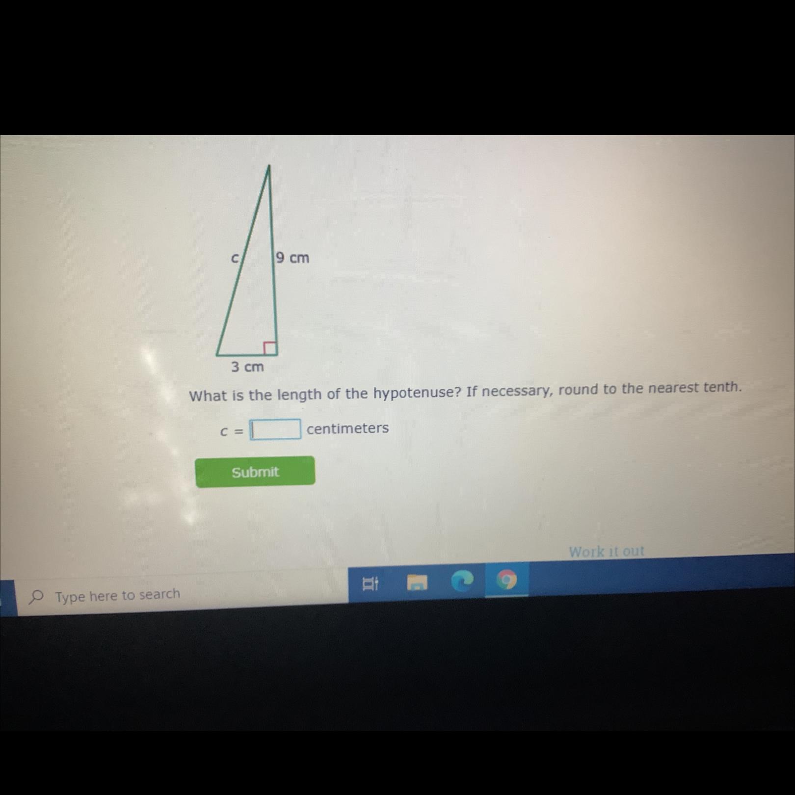 What Is The Length Of The Hypotensis?If Necessary Round To The Nearest 10th